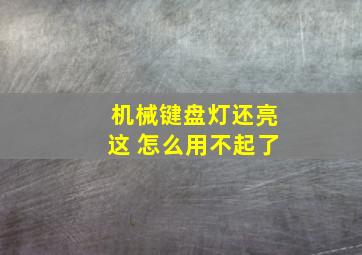 机械键盘灯还亮这 怎么用不起了